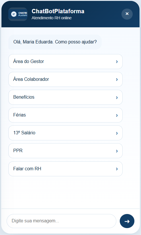 ChatBot inteligente integrado aos processos